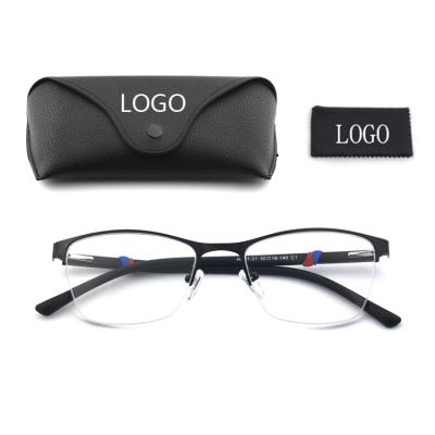 China Single Vision 2022 Wholesale Glasses Frames New Metal Steel Glass Optical for sale