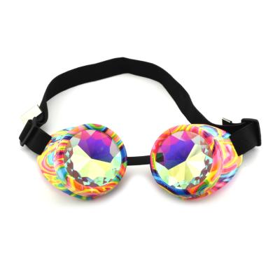 China UV400 DOISYER Steampunk Rave Kaleidoscope Concert Glass Faceted Mosaic Party Glasses Glasses for sale