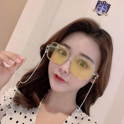 China DOISYER UV400 gold chain with beads for oversized frameless sunglass shades sunglasses for sale