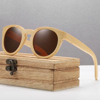 China DOISYER 2022 Fashion Luxury Pure Bamboo Sunglasses Men Retro Round Frame Polarized Sunglasses Women for sale