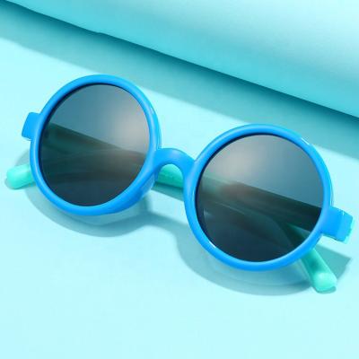 China DOISYER 2021 Fashion Designer Silicone Frame 100%uv Unisex Flexible Round Kids Retro Sunglasses UV Protection for sale