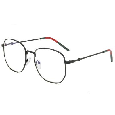 China Doisyer Newcomer Metal Steel Frame Gold Glass Optical Frame Customs Wholesale Blue Square Logo Glasses Anti Blue Radiation Light Blocking for sale