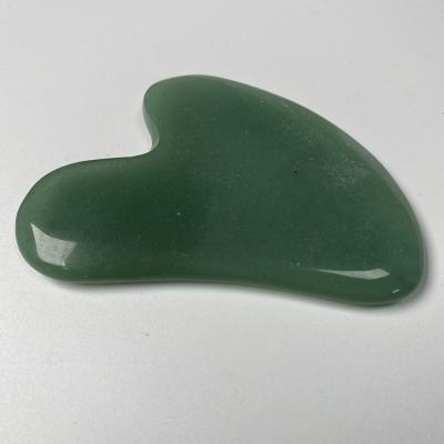 China Natural Jade Guasha Tools Green Jade Scraper Tool Rose Quartz Jade Guasha Board Jade Dongling Face Muscle Relax Gua Sha Scratch for sale