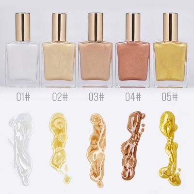 China OEM Waterproof Hot Sale 5Colors Face Transparent Bottle Make Up No Brand Skin Body Mist Glitter Private Label Highlighter Bar Makeup for sale