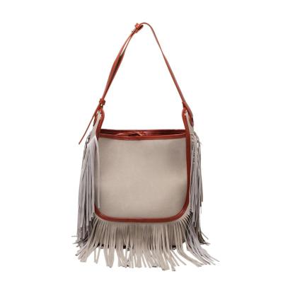 China Shoppeonline Others Designer Tassel Women's Bucket Bags Retro Messenger Bags Toss Bags For Women Handbags for sale