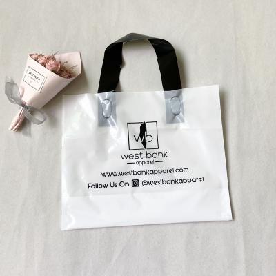 China Factory direct supply recyclable custom plastic shopping bag for clothes with own logo for sale