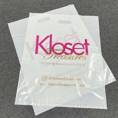 China Plastic Handled Shopping Bag Custom Bags For Apparel Shopping Package HDPE Die Cut Plastic Bag For Boutique for sale