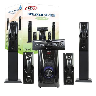 China Wireless system wholesale 5.1 multimedia speaker wooden box mobile phone USB wireless home theater system for sale