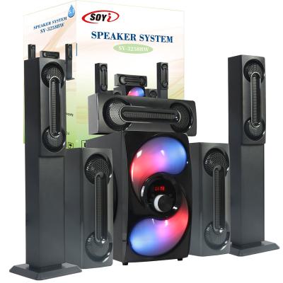 China Wireless Sound Quality Tower Surround - Heavy Bass Subwoofer LED 5.1 Multimedia Speaker Home Theater System Wireless Blue Tooth Party for sale