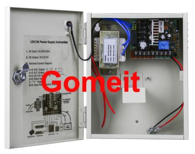 Cina l'alimentazione elettrica del controllo di accesso 36w 12VDC 3A può sostenere l'appoggio di batteria sopra la protezione corrente in vendita