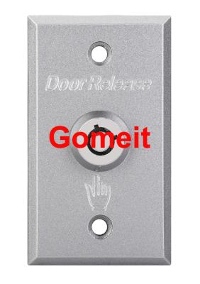 China Durable Access Control Door Exit Button With Keys Alluminum Alloy Recessed Mounted for sale