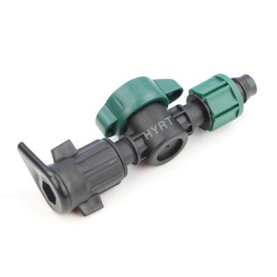 China High quality 16mm Agriculture irrigation system fitting drip tape valve for drip irrigation layflat tape for sale