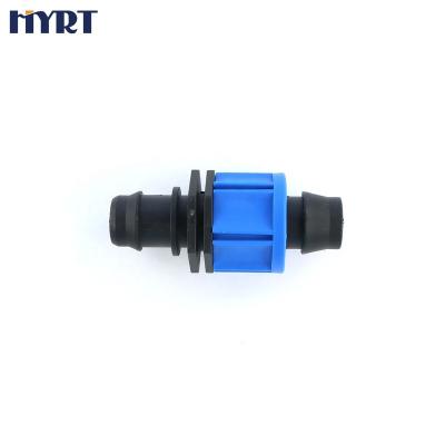 China High quality 16MM Plastic Drip Tape Lock Nut Fittings Drip Tape Connector Drip Irrigation Fittings for sale