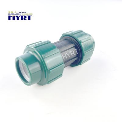 China High quality PP plastic compression fittings  quick connector  coupling for PE pipe for sale