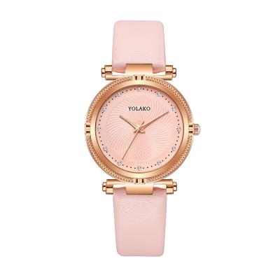 China Automatic Date In Stock Ladies Watch Diamond Analog Digital Elegant Fashion Women Quartz Leather Watch for sale