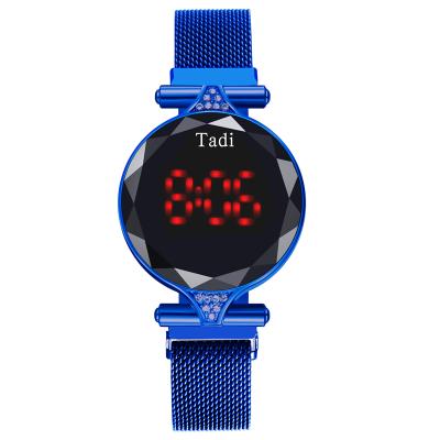 China Brand Automatic Milanese Magnetic Strap Date TADI Electronic Digital Display Multi-Angle Glass Ladies Watch for sale