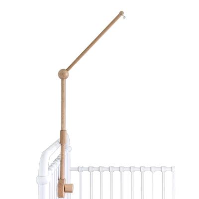 China Popular Eco-Friendly Neutral Foldable Wood Low Baby Beech Mobile Bracket Bracket Wooden Eco-Friendly, Mobile Crib Arm Bracket for sale