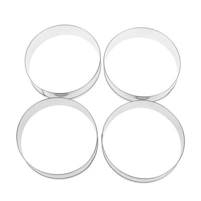 China 10CM Viable Egg Tart Pancake Rings Stainless Steel Muffin Ring for sale