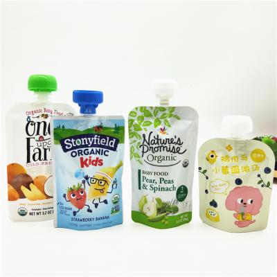 China Custom Printed BPA Holder Moisture Proof Juice Pouch Bags Jelly Drinking Water Baby Food Free Spout for sale