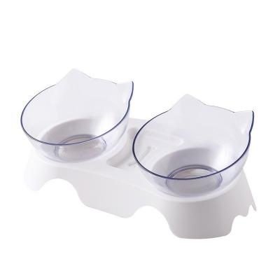 China Wholesale Viable Non-slip Pet Bowl With Double Plastic Base Pet Food Bowl Plastic Drinking Dish for sale