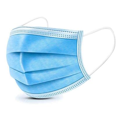 China Adult disposable face mask with 3 ply non woven 50pcs per box packing in stock for sale