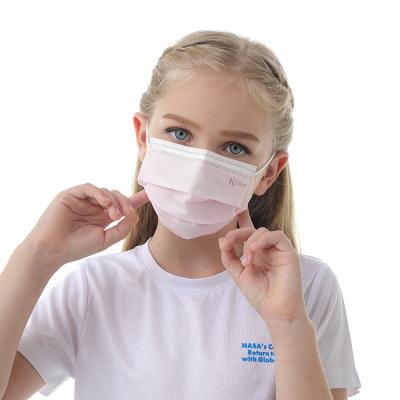 China Nonwoven Medical Care QIBU 3ply Pink Disposable Face Mask For Kids for sale