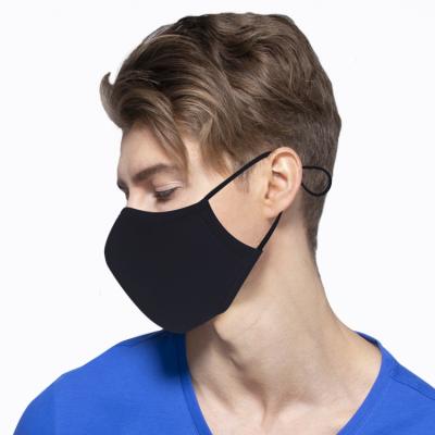 China All QIBU Hot Selling Customized Black Disposable Washable Cotton Mask Fashion Reusable Cotton Face Mask for sale