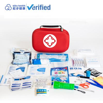 China Medical Red Bag Portable Emergenzy Survival Kit Bag Household First Aid Updated Version Customized First Aid With Supplies for sale