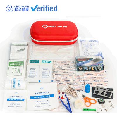 China Household Emergency Medical First Aid Kit Bag Four Color First Aid Bag Customized Logo First Aid Kit With Supplies for sale