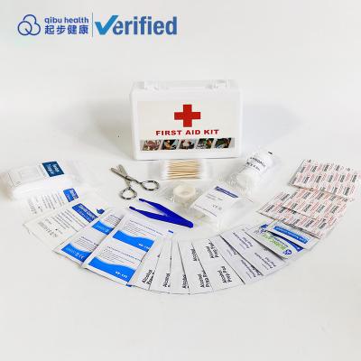 China First aid box for car white plastic case survival vehicle first aid car kit for emergency for sale