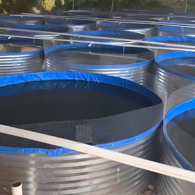 China Easy Assembly Customized Wholesale PVC Tarpaulin Fish Pond Recycling Aquaculture System Fish and Shrimp Pond for sale