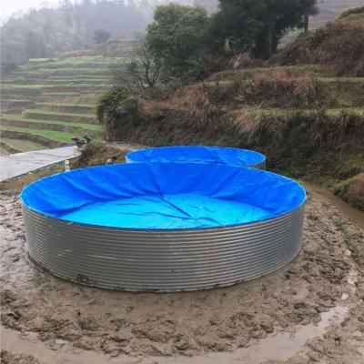 China Best Selling Easy Assembly Custom Size Round RARP Liner Fish Pond Tank Shrimp Pond for sale