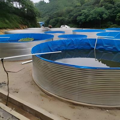 China Factory Wholesale Easy Assembly Tanks Large For Cultivating Fish PVC Tank Fish Farming Poly Tank Aquaculture Fish Farming for sale