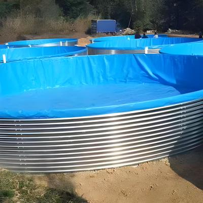 China Easy Assembly 50000 Liter Diameter Circular Aquaculture Pond Tanks Round Fish Farm Tank Tank For Fish Farm for sale