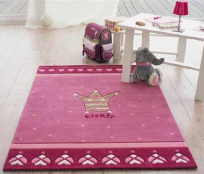 China Crown Design Handtufted Acrylic Children Carpet and Rug Cotton Backing for sale