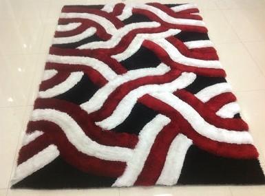 China 3D New Colorful Polyester Silk Shaggy Carpet And Rug Made in Shimax China for sale