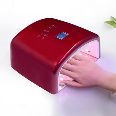 China Nail Folder 30s 365nm 405nm 48w UV Led Rechargeable Red Light Nail Lamp Cordless Nail Dryer for sale