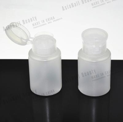 China Plastic Nail Art Coating Alcohol Remover Remover BotEmpty Pump Dispenser Bottle Nail Polish Remover ASN-FP-5 for sale