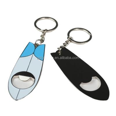 China Good Quality Business Nickel Free Custom Logos Personalized Customized Surfboard Key Chain Surfboard Bottle Opener Key Chain for sale