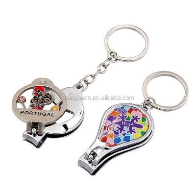 China Travel Function Key Chain Gifts Eco-Friendly Custom Engraved Multi Portugal Country Souvenir Nail Clippers for sale