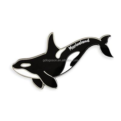 China Nickel Free Metal Hard Enamel Marineland Orca Magnet Aquirium Seahorse Octupus Dolphin Magnets for sale