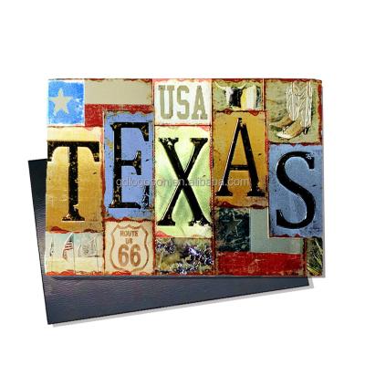 China Nickel Free Supply Custom Made Texas Foil Refrigerator Magnets State City Country Country Referral Fridge Magnet Gift Souvenir Store for sale