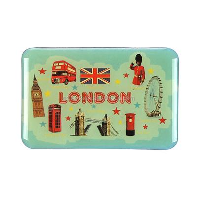 China Custom Epoxy Resin London Souvenirs Tour Nickel Free Fridge Magnets for sale