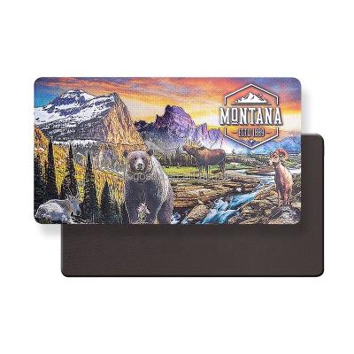 China Shape Good Quality Aluminum Foil Fridge Magnet Montana Tourist Souvenir 3D Foil Fridge Magnets For National Parks for sale