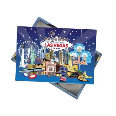 China Nickel Free Souvenirs Travel Crazy Las Vegas Neon Light Las Vegas Strip Night Las Vegas Fridge Magnet for sale