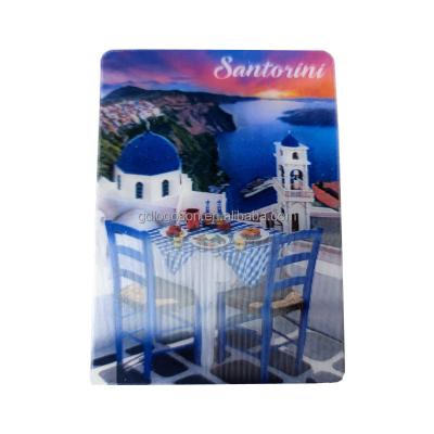 China The New Morph Shape List 3D Stereo Deeply Changeable Effect Picture Greece Santorini Travel Fridge Magnet Souvenir for sale