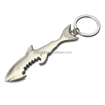 China Cape Cod Viable Custom Shark Key Chain Opener Bottle Key Chain Opener Shark Dolphin Whale Key Chain Openers for sale