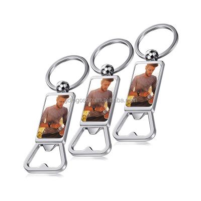 China Europe Keychains Heat Transfer Sublimation Blank Bottle Opener For Man Friend Husband Custom Personalized Openers for sale