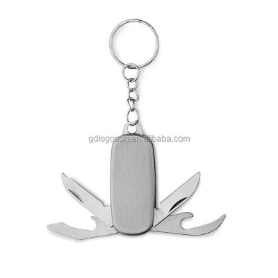 China Custom Logo/Business Picture Pocket Knife Opener Tool Keychains Multitool Nickel Free Blank Multifunctional Keyring for sale