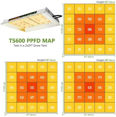 China Seed Starting MarsHydro TS600 Grow Light Hydroponic LED Greenhouse 100W Full Spectrum LED Grow Light For Indoor Plants for sale